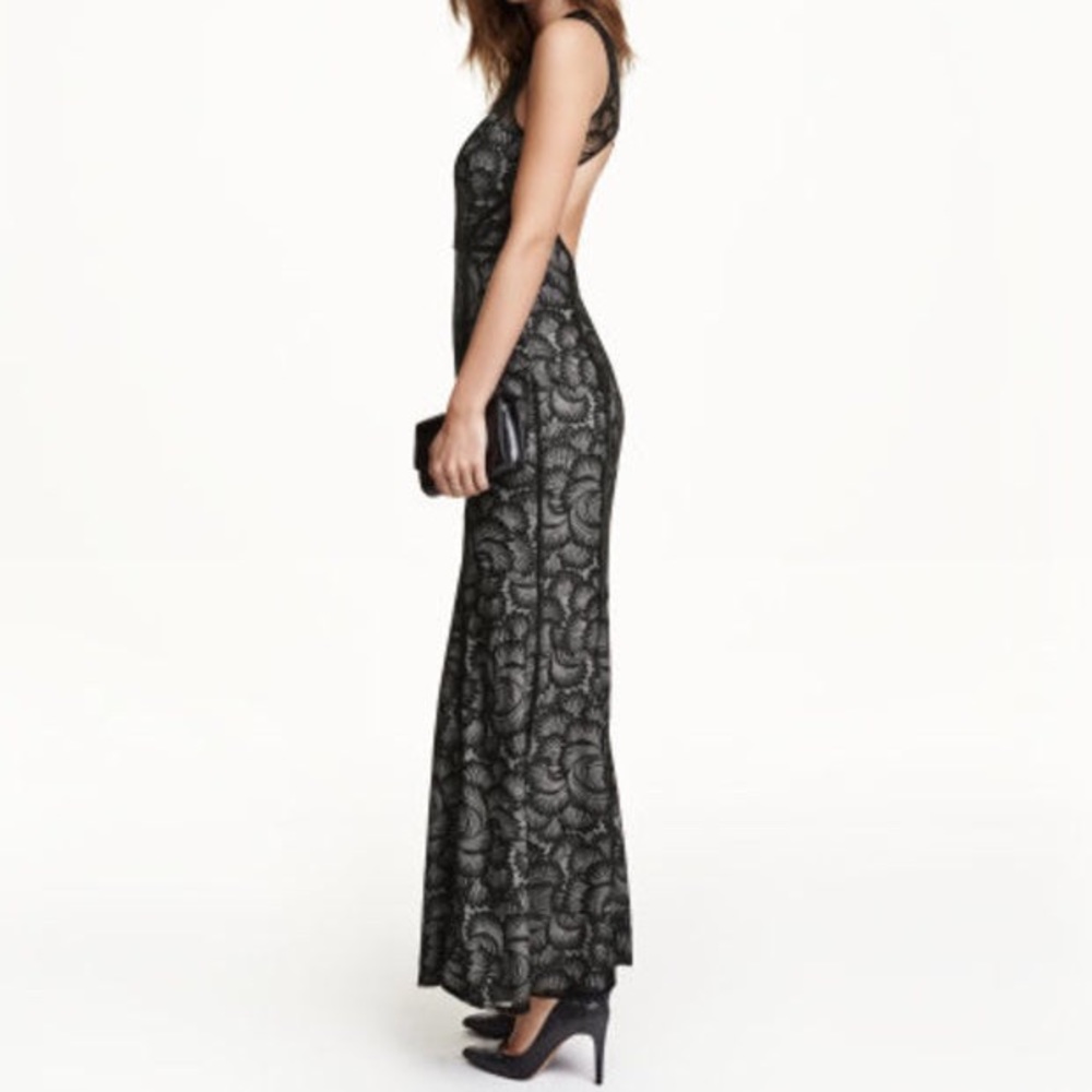 H&M Sleek Lacey Formal Gown